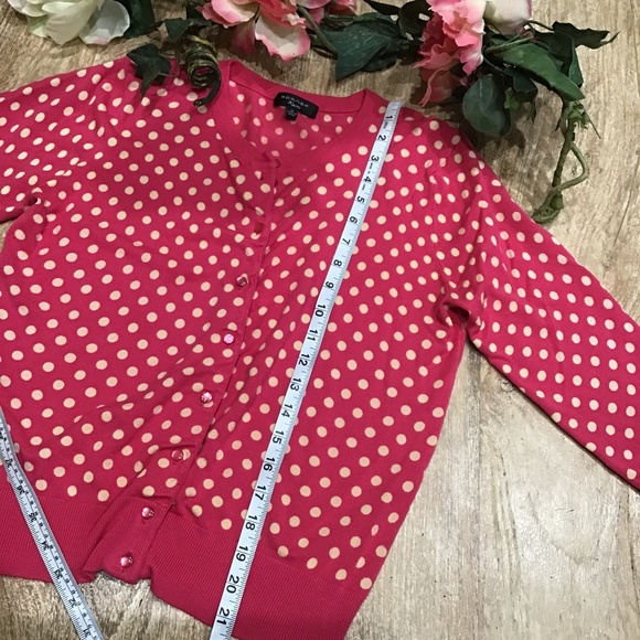 Spense Knits- Pink and Cream Polka Dot Sweater - Picture 6 of 12